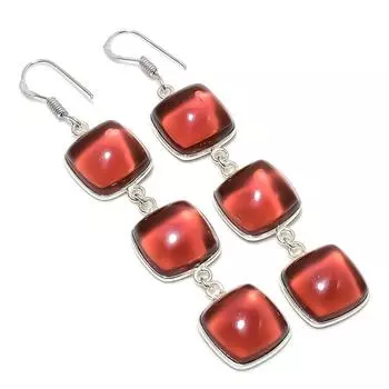 Ювелирные серьги из стерлингового серебра 925 пробы с натуральным аметистом 3,15 дюйма a3k90