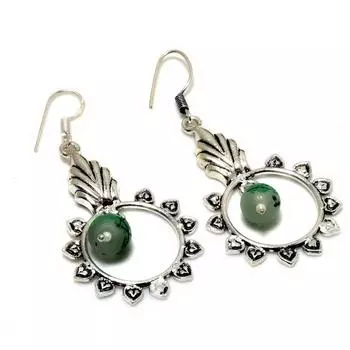 Ювелирные серьги ручной работы с аквамарином 925 пробы, посеребренные, 2,27 дюйма