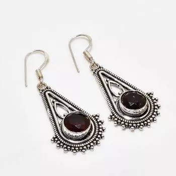 Ювелирные серьги ручной работы с аметистом, посеребренные 925 пробы, 1,89 дюйма