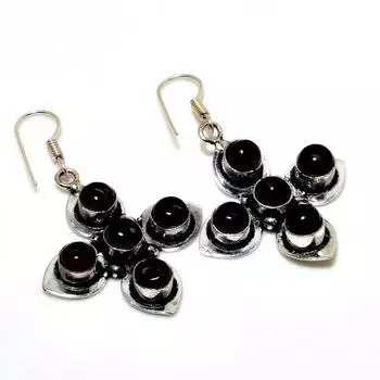 Ювелирные серьги ручной работы с аметистом 925 пробы, посеребренные, 1,89 дюйма