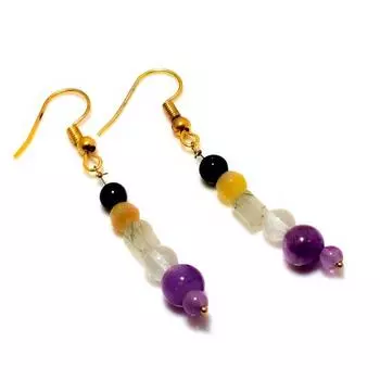 Ювелирные серьги ручной работы с аметистом и пренитом 925 пробы, посеребренные, 1,89 дюйма