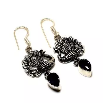 Ювелирные серьги ручной работы с аметистом 925 пробы, посеребренные, 1,89 дюйма