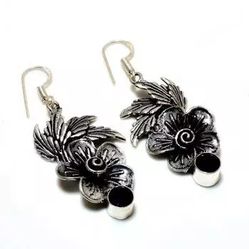 Ювелирные серьги ручной работы с аметистом 925 пробы, посеребренные, 1,89 дюйма