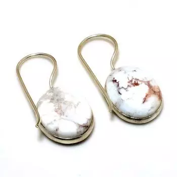 Ювелирные серьги ручной работы с драгоценным камнем 925 пробы «Дикая лошадь», 2,38 дюйма, посеребренные