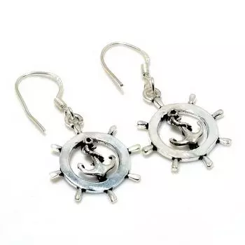 Ювелирные серьги ручной работы с драгоценным камнем 925 пробы винтажного вида, посеребренные, 1,51 дюйма