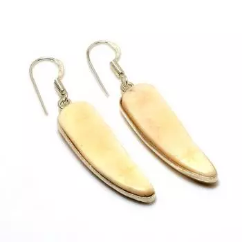 Ювелирные серьги ручной работы с драгоценным камеем 925 пробы, посеребренные, 1,89 дюйма