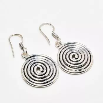 Ювелирные серьги ручной работы с драгоценным камнем в винтажном стиле, посеребренные 925 пробы, 1,89 дюйма