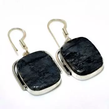 Ювелирные серьги ручной работы с драгоценным камнем Пикассо 925 пробы, посеребренные, 1,70 дюйма