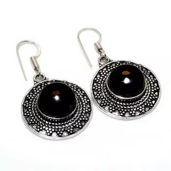 Ювелирные серьги ручной работы с дымчатым топазом 925 пробы, посеребренные, 1,51 дюйма