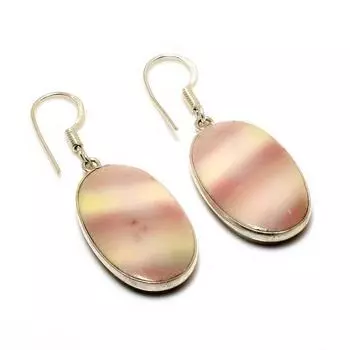 Ювелирные серьги ручной работы с фарфоровой яшмой 925 пробы, посеребренные, 1,51 дюйма