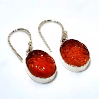 Ювелирные серьги ручной работы с медовым топазом 925 пробы, посеребренные, 1,32 дюйма