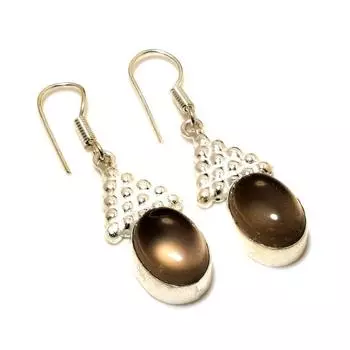 Ювелирные серьги ручной работы с морганитом 925 пробы, посеребренные, 1,70 дюйма