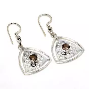 Ювелирные серьги ручной работы с морганитом 925 пробы, посеребренные, 1,70 дюйма