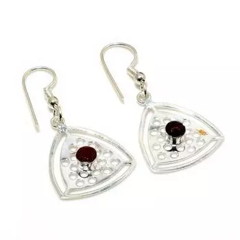 Ювелирные серьги ручной работы с мозамбикским гранатом 925 пробы, посеребренные, 1,70 дюйма