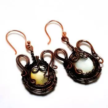 Ювелирные серьги ручной работы с перламутровым камнем 925 пробы, посеребренные, 2,08 дюйма