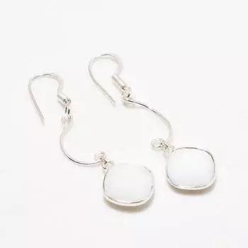 Ювелирные серьги ручной работы с радужным лунным камнем, посеребренные 925 пробы, 1,51 дюйма