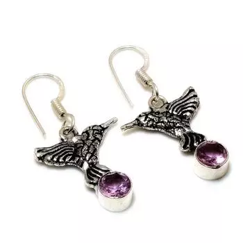 Ювелирные серьги ручной работы с розовым кунцитом 925 пробы, посеребренные, 1,25 дюйма