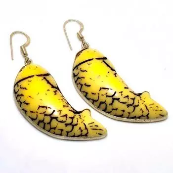 Ювелирные серьги ручной работы с рыбьим агатом 925 пробы, посеребренные, 2,46 дюйма