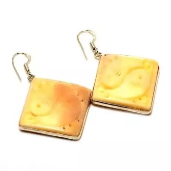 Ювелирные серьги ручной работы с рыбьим агатом 925 пробы, посеребренные, 2,00 дюйма