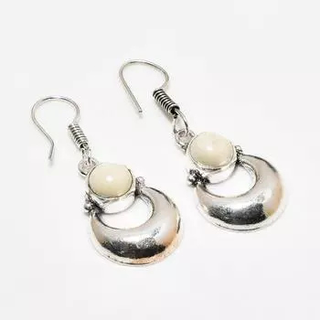 Ювелирные серьги ручной работы с жемчугом и серебром 925 пробы 1,51 дюйма