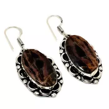 Ювелирные серьги ручной работы Sonora Sunrise с драгоценным камнем 925 пробы, посеребренные, 1,70 дюйма