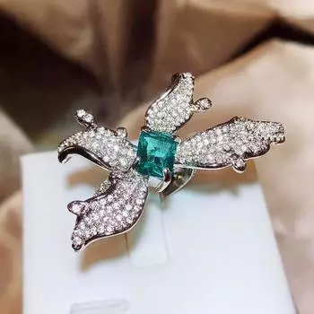 Ювелирный бант Ниша преувеличенное отверстие регулируемое роскошное бриллиантовое кольцо Opening adjustable