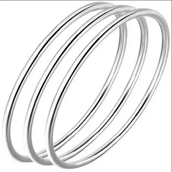 Ювелирный браслет с имитацией серебра. Браслет с гладким лицом. Модные украшения. Твердый глянцевый легкий браслет для тела. Корейское издание. Женское издание. Adjustable size