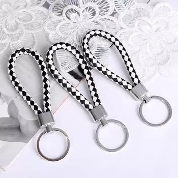 Ювелирный брелок для ключей с номером телефона, модная сумка, брелок для ключей, портативный брелок для ключей от машины, кожаный аксессуар фиолетовый