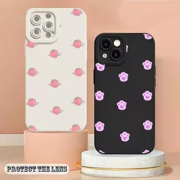 Ювелирный чехол для телефона с розовым девчачьим сердечком для Iphone 14 12 Pro 11 13 Max Mini X XS XR 7 8 Puls, мягкий силиконовый чехол с ангельскими глазками iPhone7