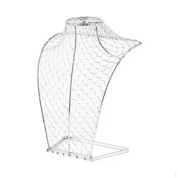 Ювелирный дисплей, бюст, ожерелье, подставка, многофункциональный прочный кулон 25cmx14cmx33cm серебряный