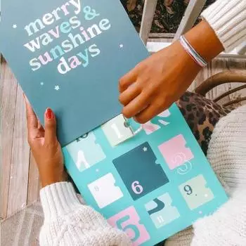 Ювелирный календарь обратного отсчета Женская коллекция ювелирных изделий Подарочная коробка 12-дневный календарь обратного отсчета