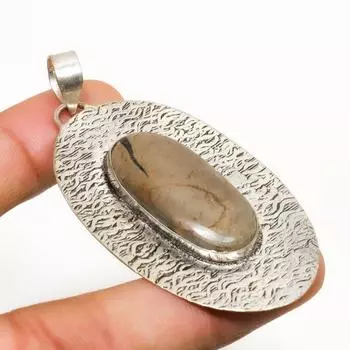 Ювелирный кулон из драгоценного камня Septerian, ручная работа, посеребренный 925 пробы, 2,46 дюйма 2.46 жёлтый