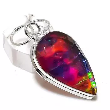 Ювелирный кулон из натурального дихроичного стекла, стерлингового серебра 925 пробы, 1,97 дюйма, A1r89