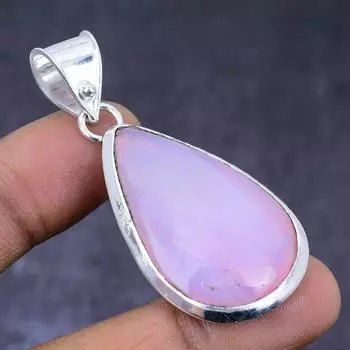 Ювелирный кулон из натурального розового опала 925 пробы из серебра 2,17 дюйма A2S23