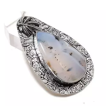 Ювелирный кулон из натурального русского дендритного серебра 925 пробы 2,29 дюйма Z6D71