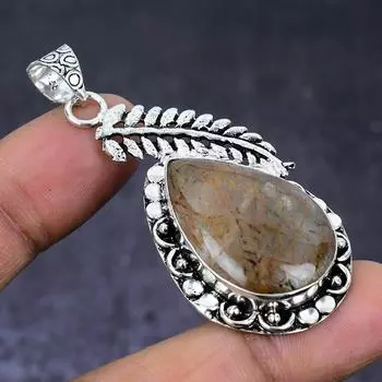 Ювелирный кулон из натурального золотого рутила 925 пробы из серебра 2,25 дюйма m2g56