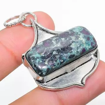 Ювелирный кулон из серебра 925 пробы с драгоценным камнем RubyFuchsite, 1,97 дюйма, D2K80