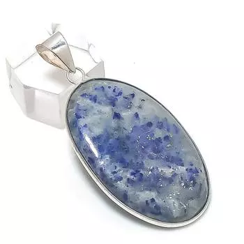 Ювелирный кулон из серебра 925 пробы с драгоценным камнем лазурит ручной работы 2,09 дюйма j2n53