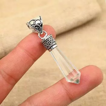 Ювелирный кулон из стерлингового серебра 925 пробы с белым топазом ручной работы для подарка на помолвку