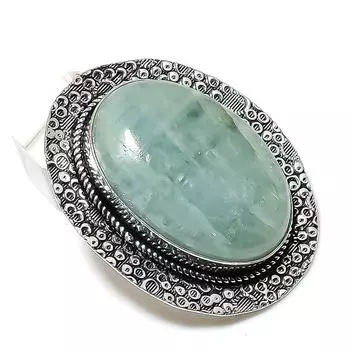 Ювелирный кулон из стерлингового серебра 925 пробы с натуральным аквамарином 1,89 дюйма k2U62