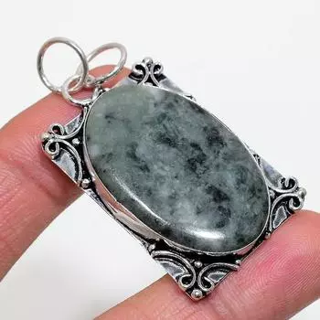 Ювелирный кулон из стерлингового серебра 925 пробы с натуральным драгоценным камнем Звезда Галактики 2,29 дюйма C7L59