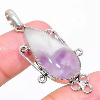 Ювелирный кулон из стерлингового серебра 925 пробы с шалфейным аметистом 2,01 дюйма r2G09 фиолетовый