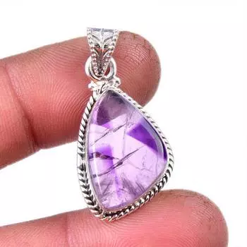 Ювелирный кулон из стерлингового серебра 925 пробы с натуральным какоксенитом, 1,50 дюйма, f2M65