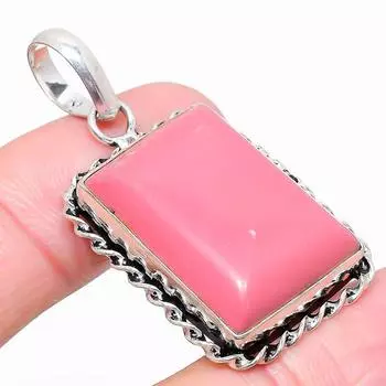 Ювелирный кулон из стерлингового серебра 925 пробы с розовым тулитом 1,81 дюйма y8J83 розовый