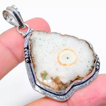 Ювелирный кулон из стерлингового серебра 925 пробы с солнечным кварцем 2,36 дюйма s0g31 лимон