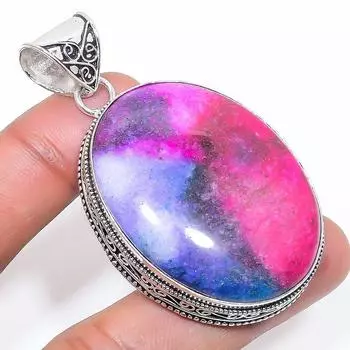 Ювелирный кулон Rainbow Solar Quartz из стерлингового серебра 925 пробы 2,36 дюйма V6b27