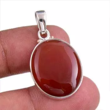 Ювелирный кулон ручной работы из натурального красного оникса из твердого серебра 925 пробы 1,50 дюйма c7j70