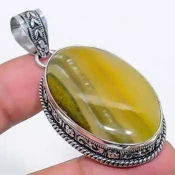 Ювелирный кулон ручной работы из натурального серебра 925 пробы с драгоценным камнем флюорит 2,29 дюйма l7D26