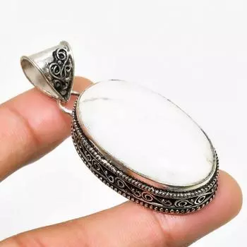 Ювелирный кулон ручной работы из перламутра с покрытием из серебра 925 пробы 2,08 дюйма 2.08 белый