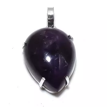 Ювелирный кулон ручной работы из серебра 925 пробы с драгоценным камнем Sage Amethyst 1,58 дюйма H5W15